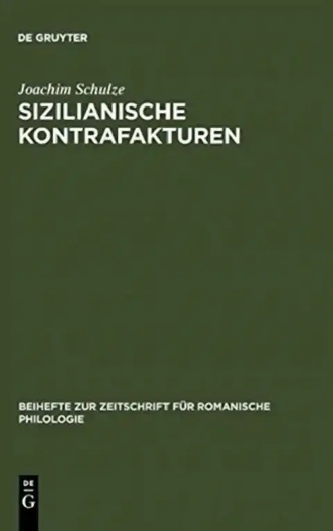 Cover of Sizilianische Kontrafakturen