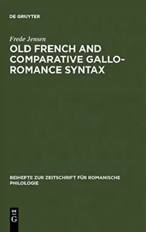 Cover of Old French and Comparative Gallo-Romance Syntax