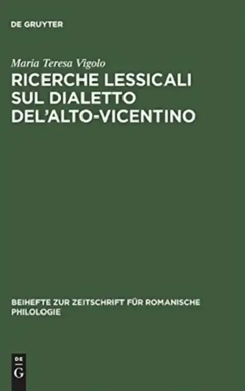 Cover of Ricerche lessicali sul dialetto del'Alto-Vicentino