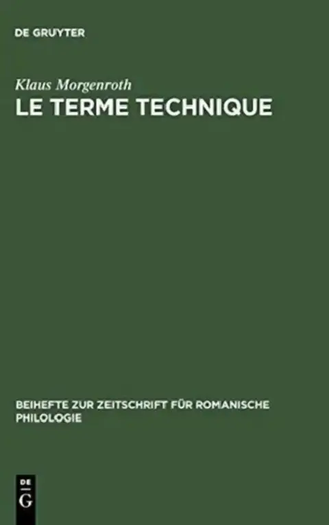 Cover of Le terme technique