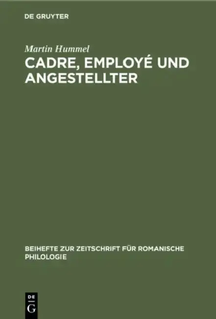 Cover of Cadre, employé und Angestellter
