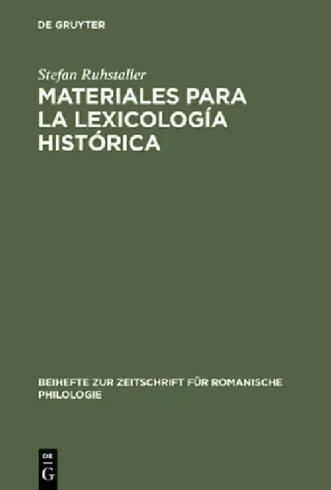 Cover of Materiales Para La Lexicología Histórica