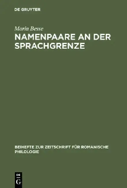 Cover of Namenpaare an der Sprachgrenze
