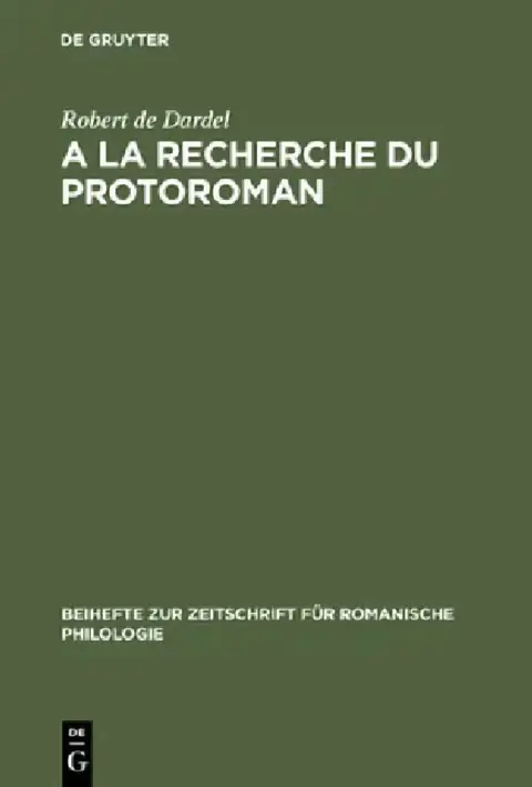 Cover of A la recherche du protoroman