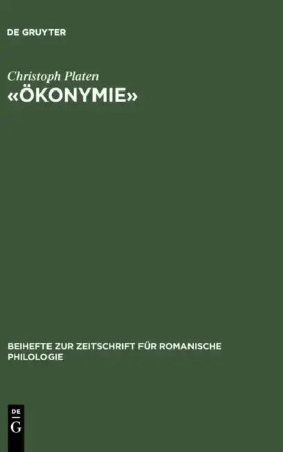 Cover of «Ökonymie»