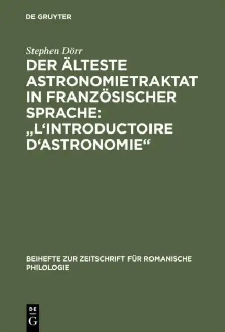 Cover of Der älteste Astronomietraktat in französischer Sprache