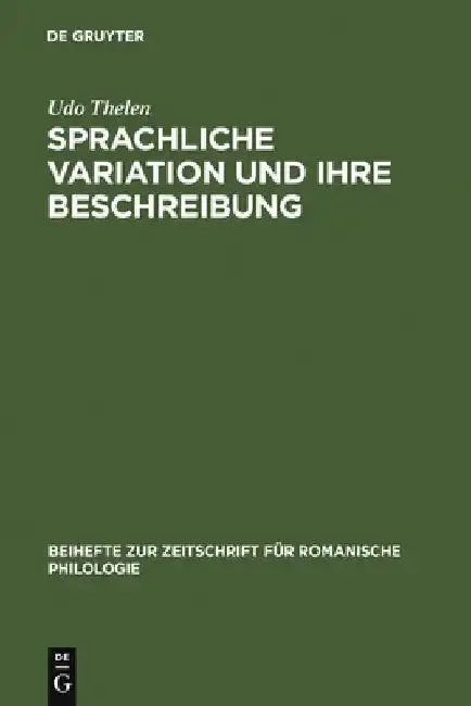 Cover of Sprachliche Variation und ihre Beschreibung