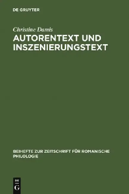 Cover of Autorentext und Inszenierungstext