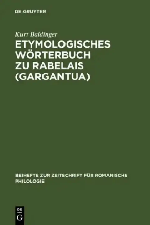 Cover of Etymologisches W Rterbuch Zu Rabelais (Gargantua)