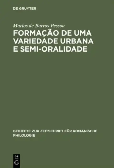 Cover of Formação de uma Variedade Urbana e Semi-oralidade