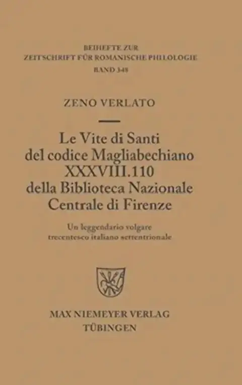 Cover of Le Vite di Santi del codice Magliabechiano XXXVIII. 110 della Biblioteca Nazionale Centrale di Firenze