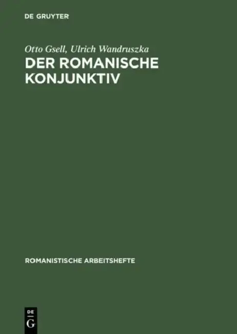 Cover of Der romanische Konjunktiv
