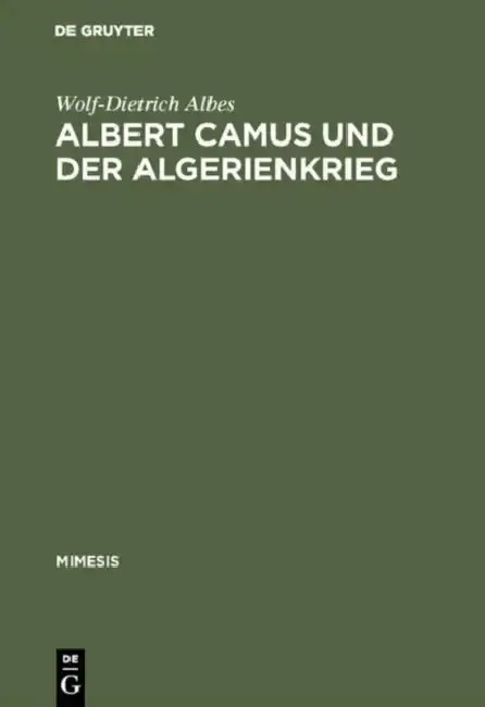 Cover of Albert Camus Und Der Algerienkrieg