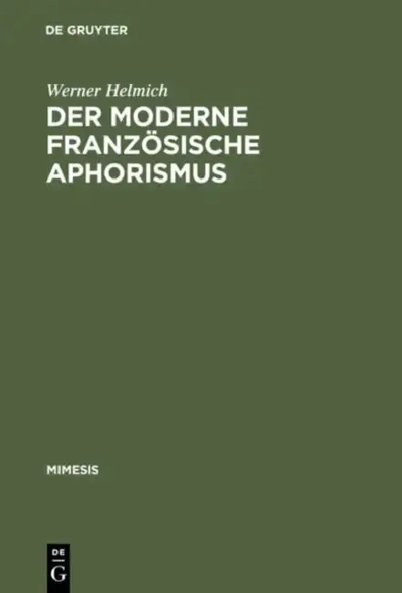 Cover of Der moderne französische Aphorismus