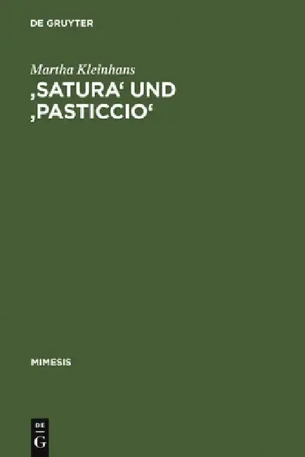 Cover of 'Satura' Und 'Pasticcio'