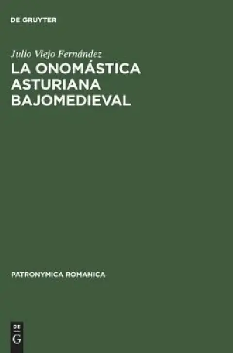 Cover of La onomástica asturiana bajomedieval