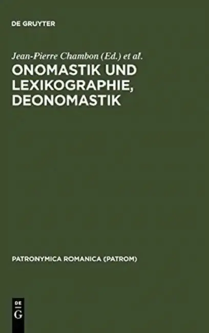 Cover of Onomastik und Lexikographie, Deonomastik