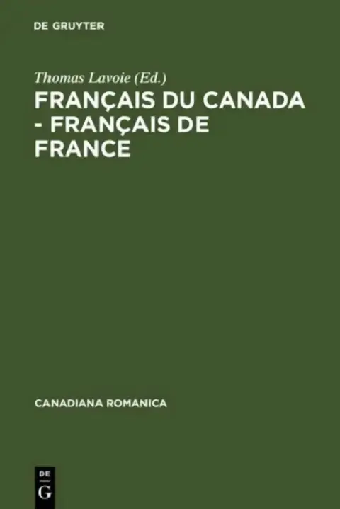 Cover of Français du Canada - Français de France