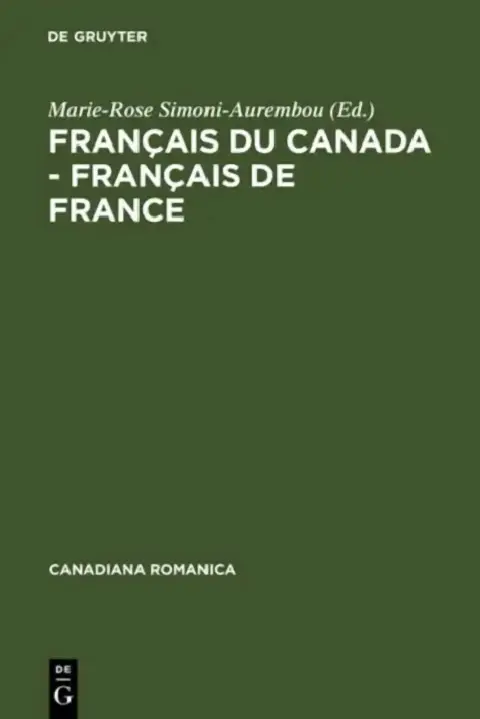 Cover of Français du Canada - Français de France