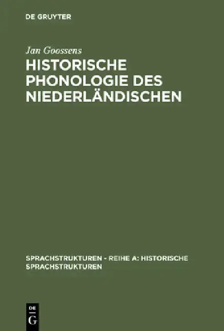 Cover of Historische Phonologie Des Niederländischen