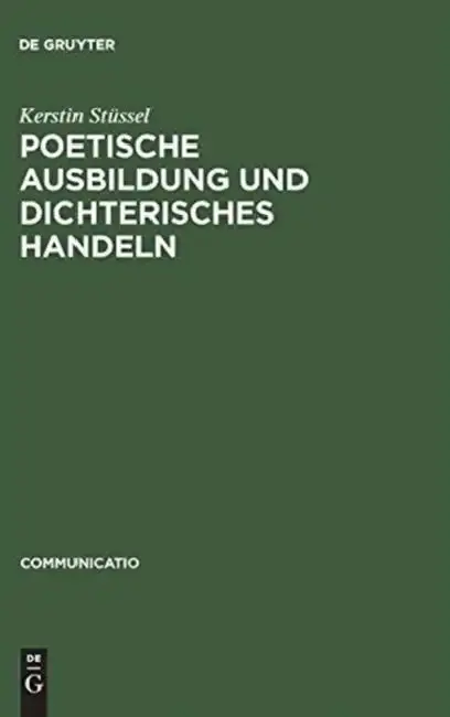 Cover of Poetische Ausbildung und dichterisches Handeln