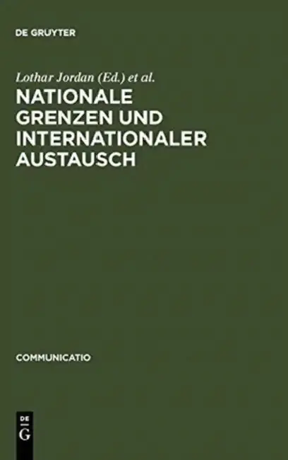 Cover of Nationale Grenzen und internationaler Austausch