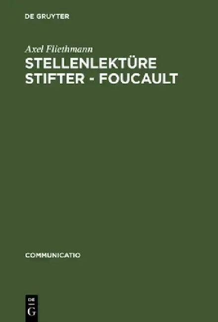Cover of Stellenlektüre Stifter - Foucault