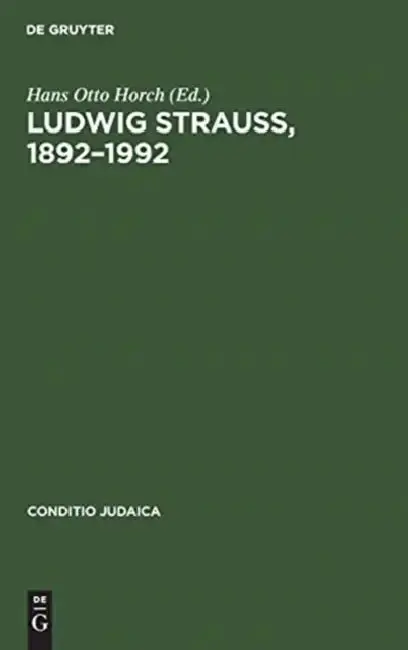 Cover of Ludwig Strauß, 1892-1992