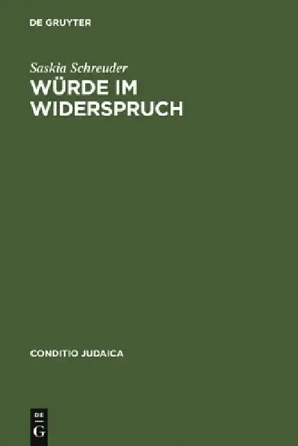 Cover of Würde im Widerspruch