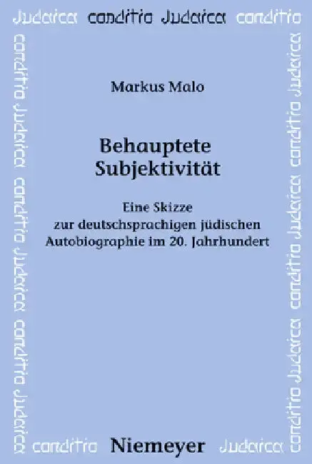 Cover of Behauptete Subjektivität