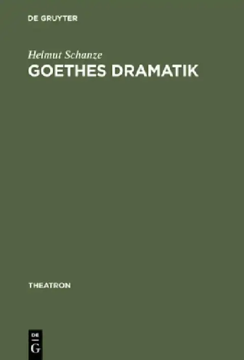 Cover of Goethes Dramatik