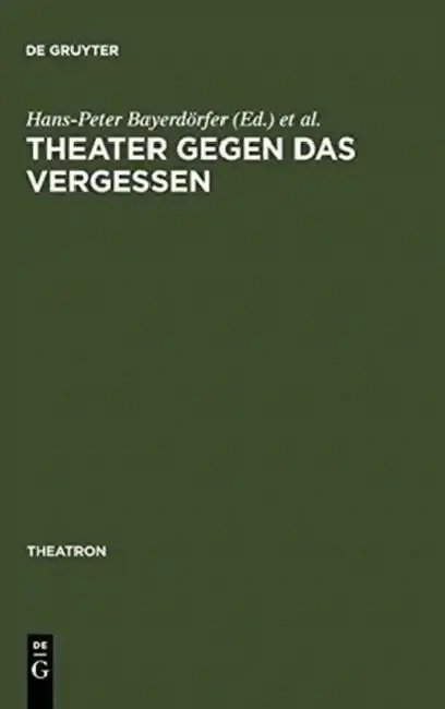 Cover of Theater gegen das Vergessen