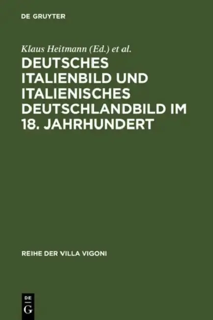 Cover of Deutsches Italienbild und italienisches Deutschlandbild im 18. Jahrhundert