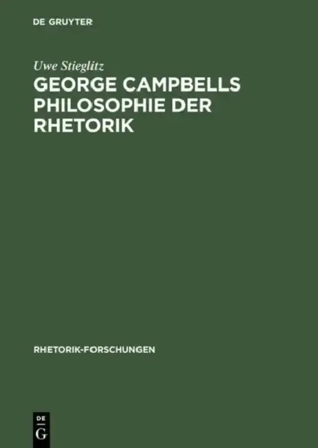 Cover of George Campbells Philosophie Der Rhetorik