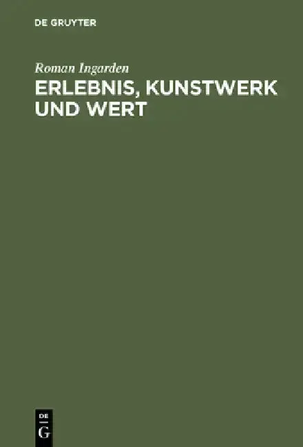 Cover of Erlebnis, Kunstwerk und Wert