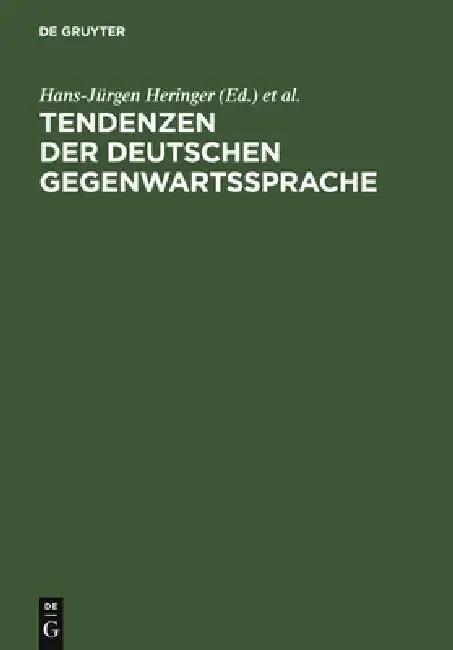 Cover of Tendenzen der deutschen Gegenwartssprache
