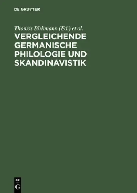 Cover of Vergleichende Germanische Philologie und Skandinavistik