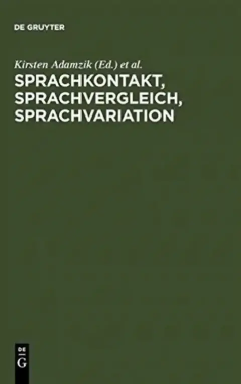 Cover of Sprachkontakt, Sprachvergleich, Sprachvariation