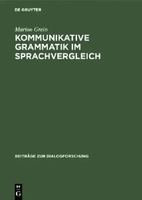 Cover of Kommunikative Grammatik im Sprachvergleich