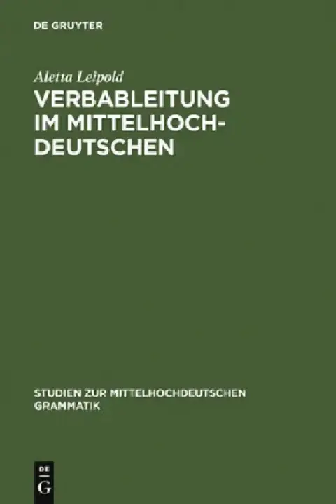 Cover of Verbableitung im Mittelhochdeutschen