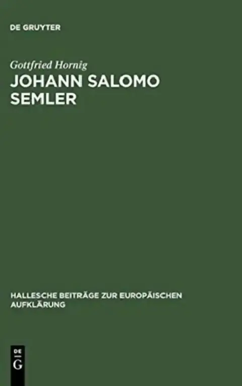 Cover of Johann Salomo Semler