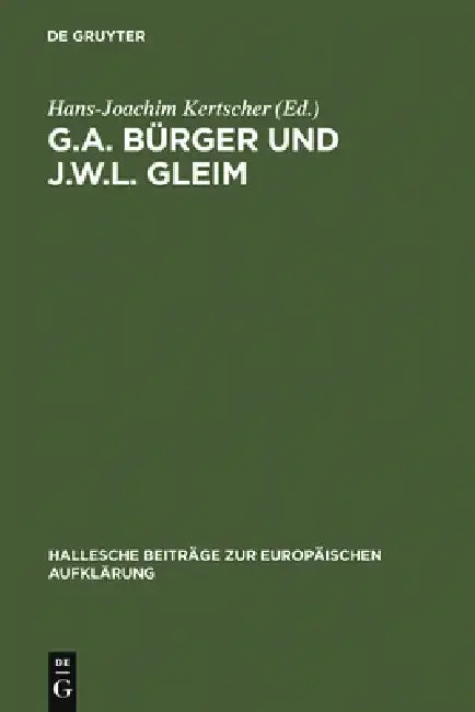 Cover of G.A. Bürger Und J.W.L. Gleim