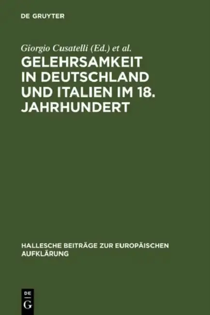 Cover of Gelehrsamkeit in Deutschland und Italien im 18. Jahrhundert