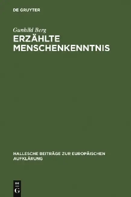 Cover of Erzählte Menschenkenntnis
