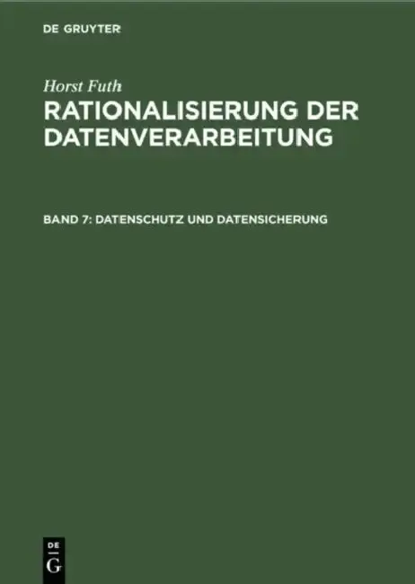 Cover of Datenschutz Und Datensicherung
