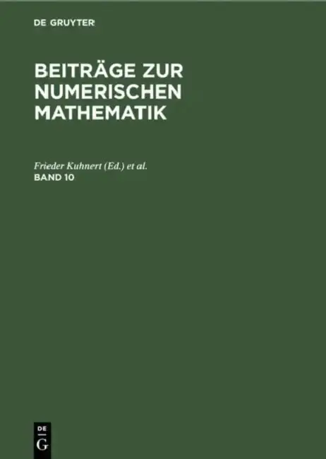 Cover of Beiträge Zur Numerischen Mathematik. Band 10