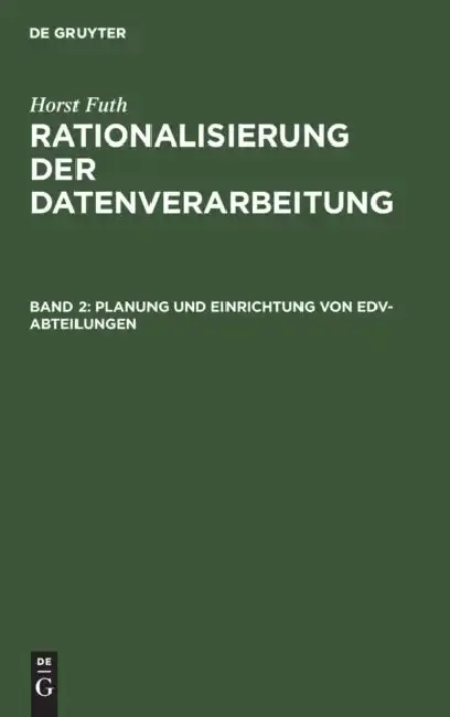 Cover of Planung Und Einrichtung Von Edv-Abteilungen