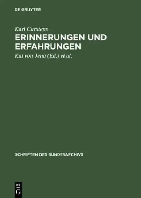 Cover of Erinnerungen Und Erfahrungen