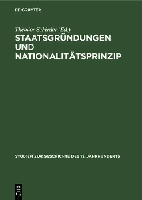 Cover of Staatsgründungen Und Nationalitätsprinzip