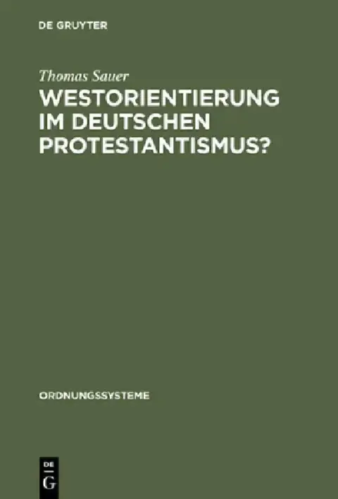 Cover of Westorientierung im deutschen Protestantismus?